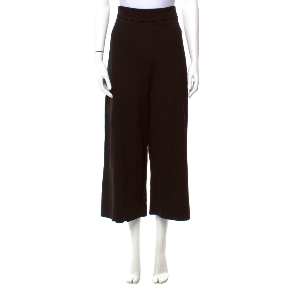 TIBI Black Wide Leg Culotte Pants - Size S